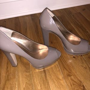 BCBGeneration Peep toe heels gray size 9